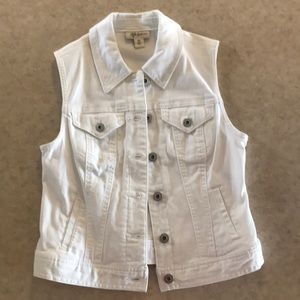 Style & Co Petite Small White Vest New w/ Tags